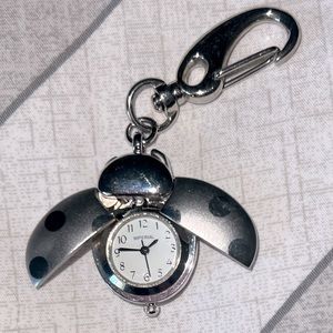 Silver Imperial Ladybug Watch Keychain